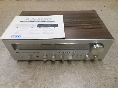 AKAI Stereo Receiver AA-1150 50 Watts/Channel Vintage W/Manual - Tested Works • $275