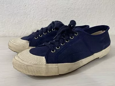 Vintage Marina Militare Mens Canvas Sneakers Low Top Navy Size 44-EUR 11-US Rare • $49.99