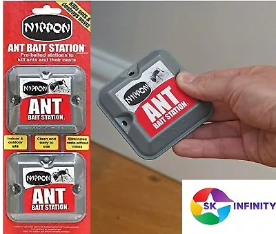 Bulk Ant Stop Killer Bait Stations Destroys Ants & Nests Indoor Outdoor - Nippon • £6.99