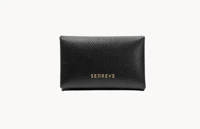 $140 • Buy New Senreve Wave Card Case Noir (Black) W/Dust Bag   MSRP $145