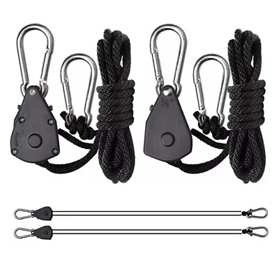 £8.35 • Buy Hydroponic Rope Ratchet Grow Light Filter Hanger CFL HPS Reflector Tent UK