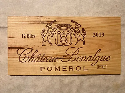1 Rare Wine Wood Panel Château Bonalgue Pomerol Vintage CRATE BOX SIDE 5/23 647a • $7.95