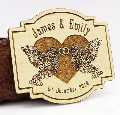 $81.39 • Buy 20 Save The Date Wooden Magnet Custom Engraved Wooden Magnet Rustic-aEg