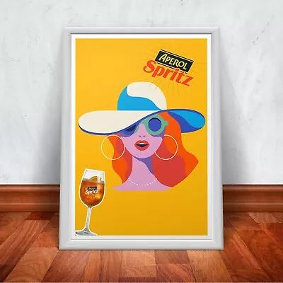 $62.55 • Buy Aperol - The Adventures Of Orange Retro Vintage Wall Art Print. Great Decor