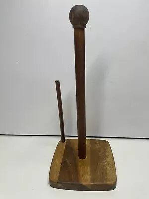 Vintage Solid Wood Preferred Stock Countertop Paper Towel Holder Made N Thailand • $15