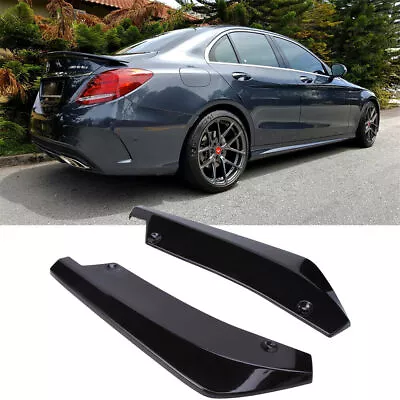 For Mercedes-Benz W205 W204 W203 Rear Bumper Lip Splitter Diffuser Gloss Black • $21.59