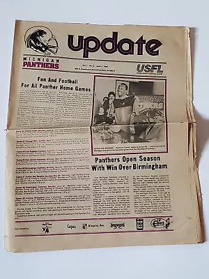 Michigan Panthers Update Newspaper Vol 1 Iss 4 April 1 1983 Rare • $10