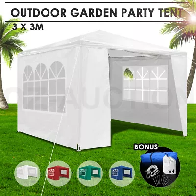 3x3m Outdoor Gazebo Party Tent Waterproof Garden Wedding Camping Marquee White • $79.95