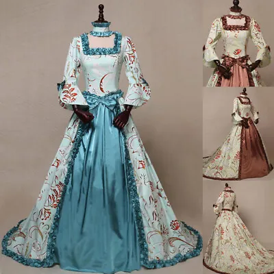 £33.11 • Buy Medieval Renaissance Women Palace Vintage Victorian Dress Gown Cosplay Costume