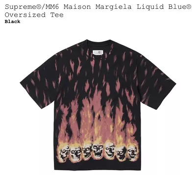 Supreme MM6 Maison Margiela Liquid Blue Oversized Tee Size XL CONFIRMED ORDER • $299.99