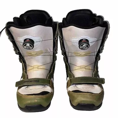 DC Super Park BOA Men's Snowboard Boots - Green White Size 15 US • $70.52