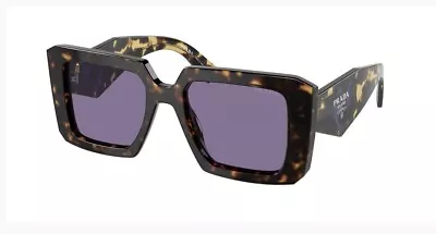 PRADA PR 23YS 2AU05Q Brown Havana Violet Women's 51 Mm Sunglasses • $158.99