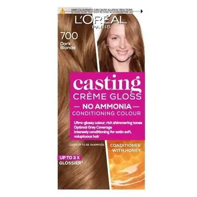 £24.95 • Buy 3 X L'Oreal Casting Creme Gloss Semi-Permanent Hair Colour 700 Dark Blonde