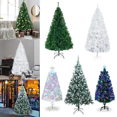 £27.99 • Buy Multi-Style Christmas Tree 3/4/5/6/7/8FT With Stand Bushy Artificial Xmas Tree