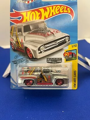 Hot Wheels 2018 ARTS CARS SERIES  ZAMAC 1956 FORD F100   LOC 19 • $2.54