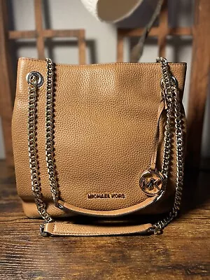 Michael Kors Leather Jet Set Chain Shoulder Tote Crossbody Brown • $30