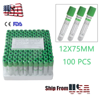 $29.99 • Buy Carejoy 100Pcs Heparin Sodium Vacuum Tubes Blood Collection Vacuum Tubes US