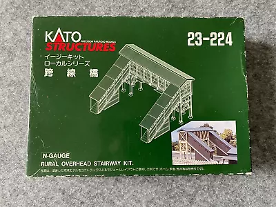 Kato N Scale - USA - UniTrack Rural Overhead Stairway Overpass 23-224 - NIB • $27.95