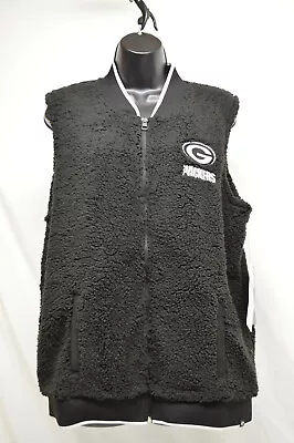 NEW 47' Brand NFL Women's Green Bay Packers Sherpa Vest Size XL • $48.99