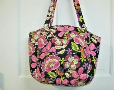 VERA BRADLEY PIROUETTE PINK GLENNA TOTE PURSE SHOULDER BAG 13 X 11 X 5 EUC • $27.99