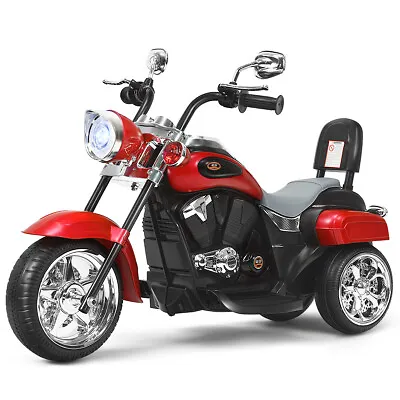 6V Kids Ride On Chopper Motorcycle 3 Wheel Trike With Headlight And Horn Red • $119.99