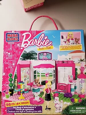 Barbie Build 'n Style Pet Shop Set Mega Bloks 80224  • $33