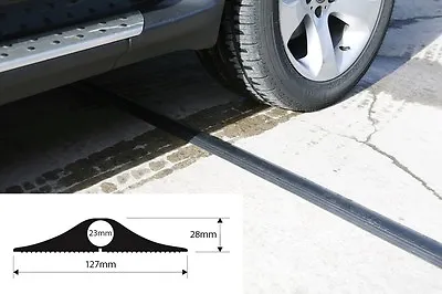 £38.90 • Buy Heavy Duty Black Rubber Floor Cable Wire Cover Protector Safety Trunking Ramp F