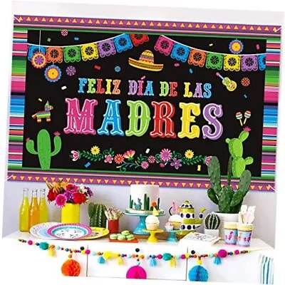 Feliz Dia De Las Madres Banner 72x45 Inches Fiesta Party Decorations Mexican  • $20.49