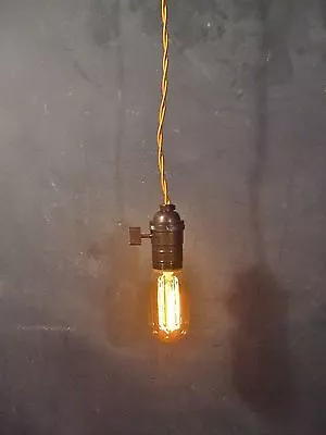 Vintage Industrial Pendant Light - Machine Age Lamp • $38.99