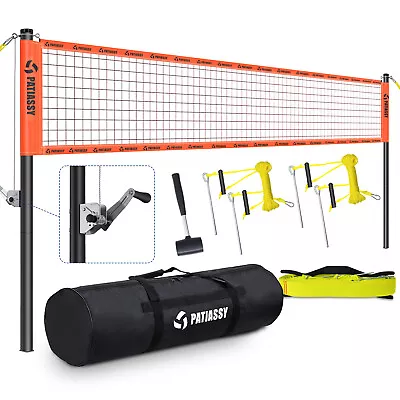 Portable Professional Volleyball Net Set With Adjustable Aluminum Poles + Bag • $118.31