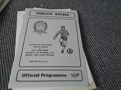 Threave Rovers V East Stirlingshire 1978-9 Scottish Cup 1st Round • £1.99