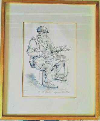 $78.50 • Buy SEYMOUR ROSENTHAL Judaica  Candle Vendor  Limited, Pencil-signed  Numbered Litho