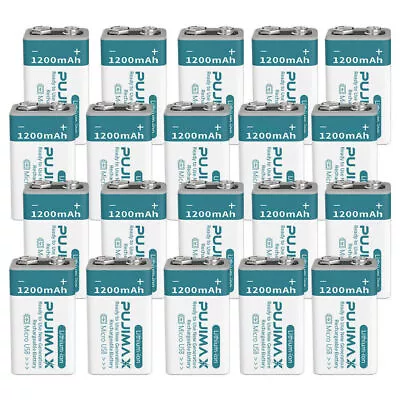 9V 9 Volt Li-ion USB Rechargeable Batteries 1200MAH Ion Battery Pack Lot • $8.49