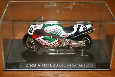 COLIN EDWARDS CASTROL HONDA VTR1000 2000 1:24 IXO Motorbike - Rare • £6.99