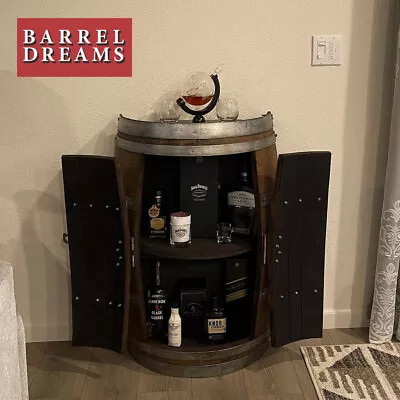 Wine Barrel 1/2 Storage Cabinet • $379