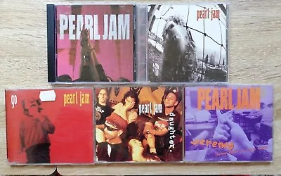 Pearl Jam CD Bundle 2 Albums 3 Singles Daughter Go Jeremy Ten Self Titled • $15