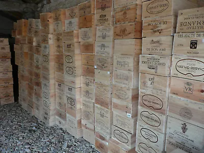 £17.95 • Buy Wooden Wine Box Crate. 12 Bottle. French. Genuine Storage Hamper Planter 