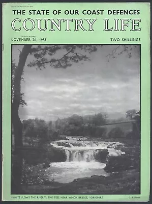 Country Life Nov 1953 BORDER HILLS SHRUBLAND PARK SCOTTISH DOVECOT COAST DEFENCE • £9.95