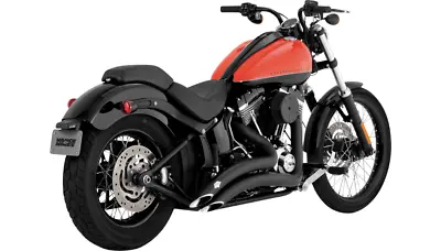 Vance & Hines Big Radius Exhaust System Black 2-2 Pipe Harley Softail 00-17 • $1149.99