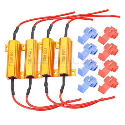 4x 12V LED DIY Load Resistor 50W 6 OHM For LED Rear Tail Light Indicator Decoder • £8.99