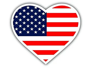 FLAG HEART AMERICAN FLAG 3M STICKER DECAL CAR LOGO USA Made DECAL STATES • $6.99