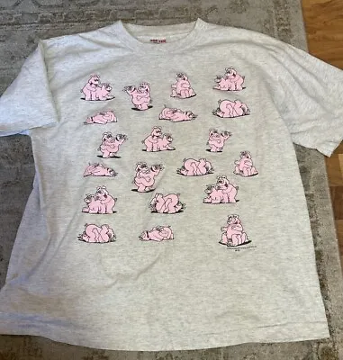Vintage T-shirt Makin Bacon Cartoon Pig Sex Positions Shirt USA Single Stitch • $39.99
