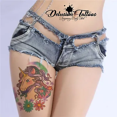 £3.19 • Buy Realistic Temporary Tattoo - My Little Unicorn - Womens, Girls, Kids Fake Tattoo