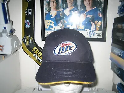 Miller Lite Beer Baseball Cap Hat Adult Blue Brand New Blue Yellow • $13.49