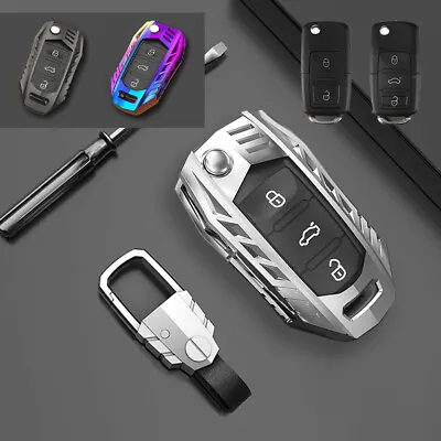 Metal Alloy Remote Key Case Fob Shell Cover For VW Jetta Golf CC Tiguan Passat • $27.80