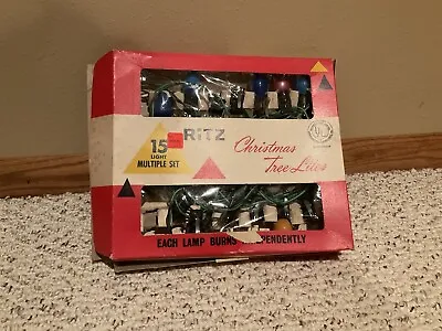 $15 • Buy Vintage Ritz Christmas Tree Lites/ In Original Box/ 15 String