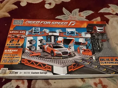 Mega Bloks Need For Speed 95720 Custom Garage 2 In 1 Audi R8 Unopened (337 Pcs) • $75