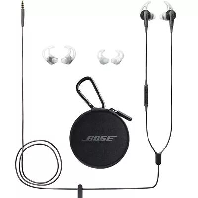 Black-Bose SoundSport Wired 3.5mm Jack Earbuds In-ear Headphones Charcoal • $36.95