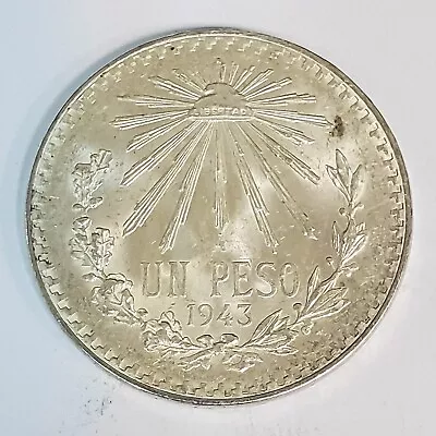 1943 & 1944 MEXICO UN PESO SILVER (Set Of 2 Coins) 8-9 • $39.99