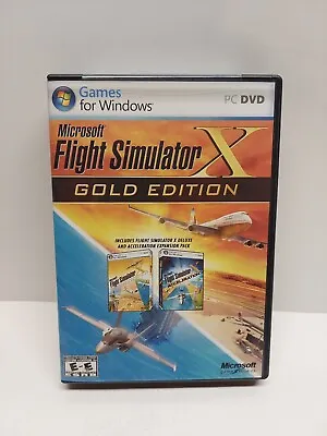 Microsoft Flight Simulator X Gold Edition Acceleration Expansion W Key Manual PC • $28.99